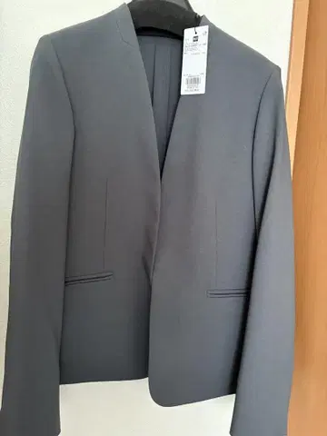 PLST 그레이 노카라 자켓, 테이퍼드 팬츠 L