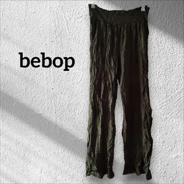 1점 한정 bebop 올리브색 스트레이트 팬츠 하의 허리밴딩