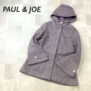 PAUL&JOE 프랑스제 후디 코트 플레어 소매 퍼플 계열