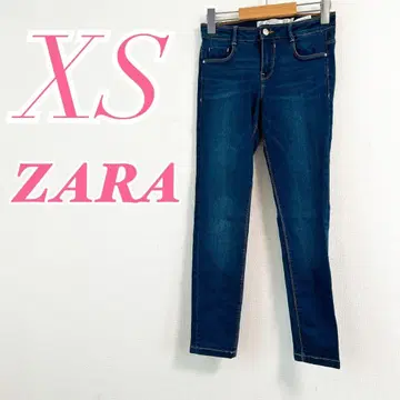 ZARA 블루 데님 팬츠 XS 청바지 캐주얼 코디 롱 기장