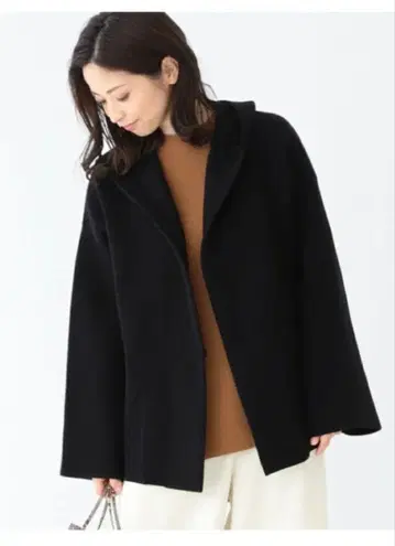 Demi-Luxe BEAMS 후드 니트 가디건 아우터 코트