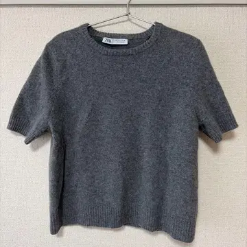 ZARA 베이직 울 100% 숏 상의