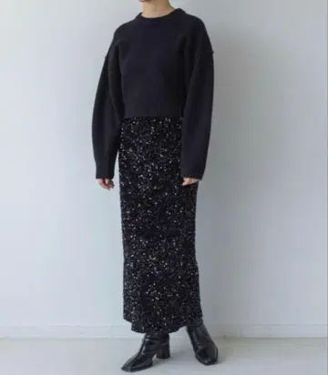 스팽글 타이트 스커트 yuw 로리즈팜 허리밴딩
