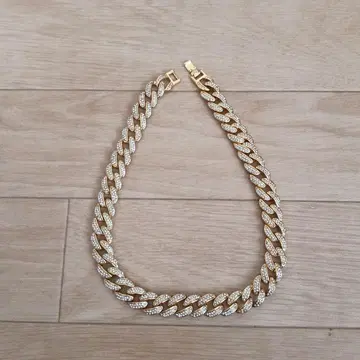 골드 도금 체인 목걸이 크리스탈 스톤