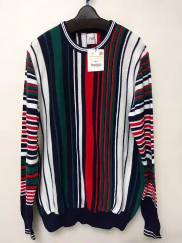 ZARA 멀티 컬러 스트라이프 니트 L
