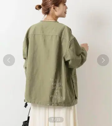 Spick & Span 리워크 필드 자켓 카키 36