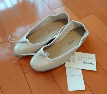 [새상품] E.Porselli 플랫슈즈 36 베이지