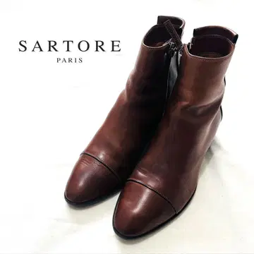 [ 새상품급 ] SARTORE 사토레 사이드 지퍼 가죽 숏부츠