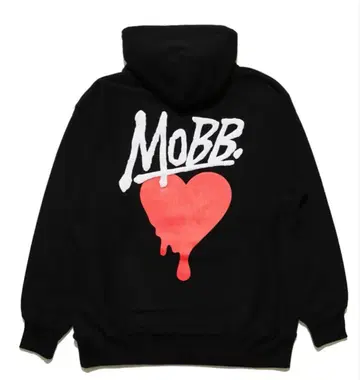 MOBB 모브 하트 후드티 블랙 M 사이즈