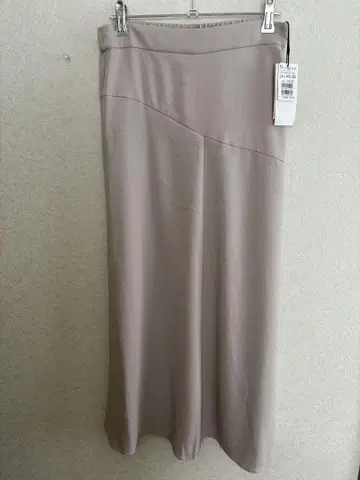 그레이 롱 스커트 허리밴딩