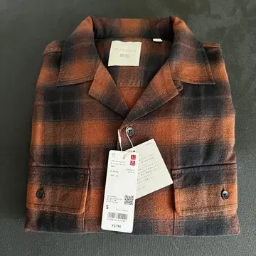유니클로 JW ANDERSON 브러쉬드 코튼 오버 사이즈 셔츠 S 브라운