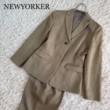 새상품급 NEWYORKER 팬츠 셋업 베이지 9AR 일본제