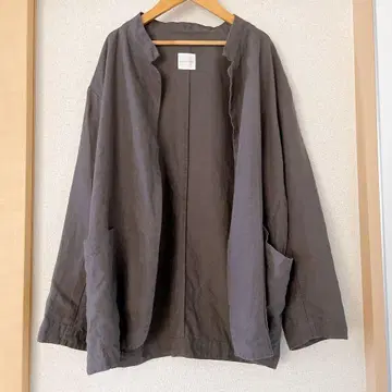 toujours 린넨 자켓 린넨 100% 루즈핏 겉옷