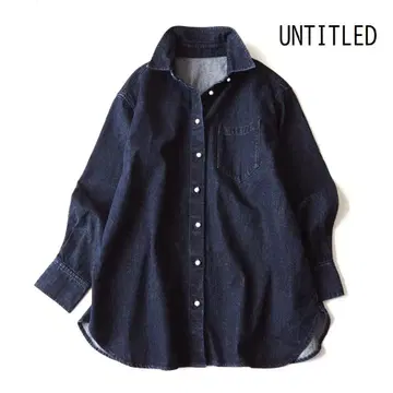 언타이틀 데님 셔츠 펄 버튼 인디고 3