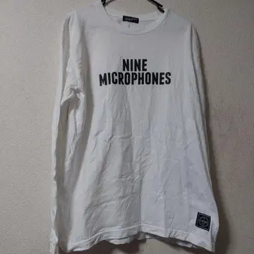 MICROPHONES 롱 슬리브 T셔츠 화이트 긴팔 롱티