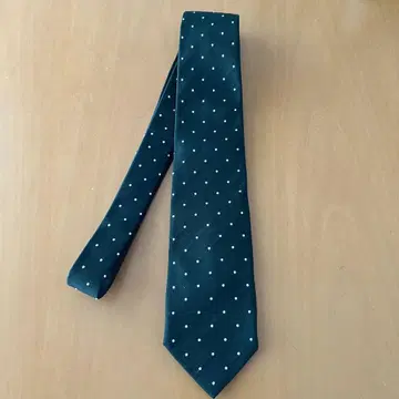 새상품 BARNEYS NEWYORK 그린 도트 무늬 넥타이 바니스