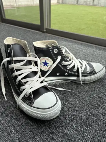 Converse LEA ALL STAR HI 블랙 23.5cm 가죽