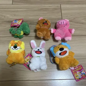 타베코 동물 봉제 인형 키링 세트