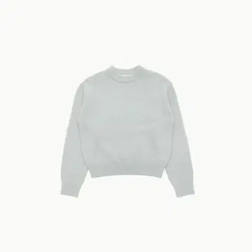 AMOMENTO 라이트 그레이 크루넥 스웨터