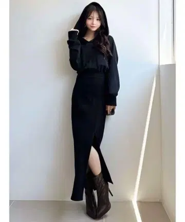 리젝시 맨투맨 후디 원피스