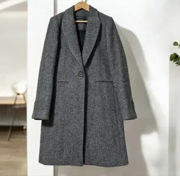 ZARA WOMAN 헤링본 체스터 코트 그레이 S 사이즈 고급