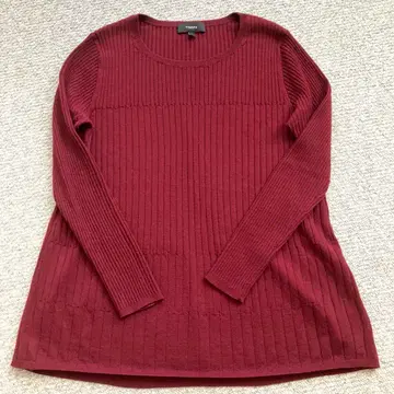 Theory 버건디 긴팔 니트