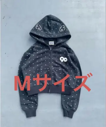 9090 Angel Dot Zip Hoodie M 사이즈 Navy