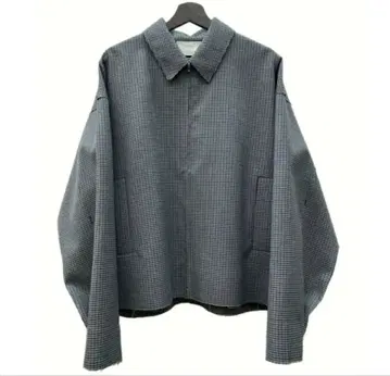 YOKE 그레이 체크 무늬 오버 사이즈 셔츠 정가 7.8만