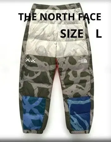 [새상품] THE NORTH FACE KAWS 다운 팬츠 사이즈 L