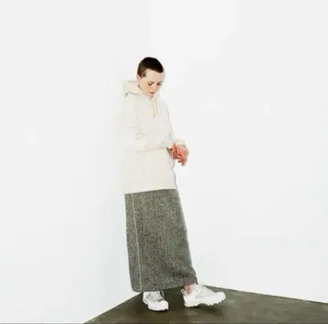 완판템 meyame HERRINGBONE LONG SKIRT 헤링본