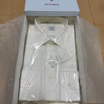BONSER 본사 드레스 셔츠 사이즈 42 화이트