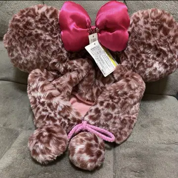 미니 마우스풍 레오파드 무늬 모자