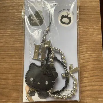 HELLO KITTY x BRILMY 거울 포함 비즈 스트랩 BLACK