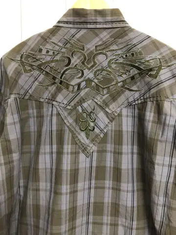 Lammles 웨스턴 웨어 허리 셔츠 자수 XL