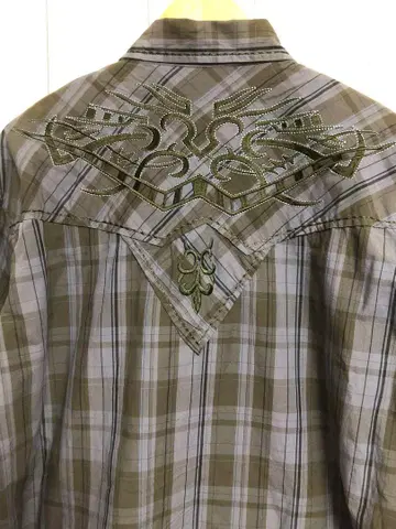 Lammles 웨스턴 웨어 허리 셔츠 자수 XL