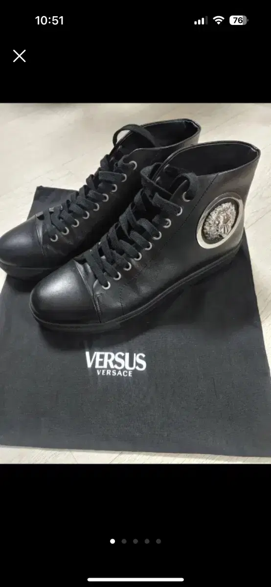Versus Versace Black High-Top Sneakers