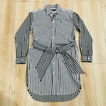 폴로 랄프로렌 스트라이프 셔츠 원피스 벨트 포함 사이즈 0