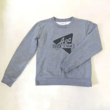 A.P.C. 그레이 로고 맨투맨