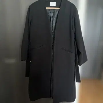 새상품급 MURUA 노카라 코트 블랙
