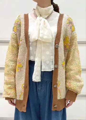 도트 무늬 블라우스 화이트