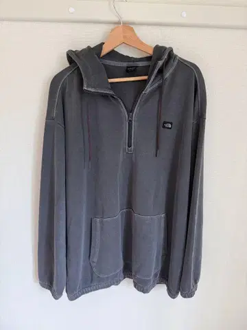 THE NORTH FACE 그레이 후드 부착 후드티 XL