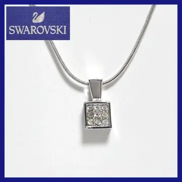 SWAROVSKI 목걸이 스퀘어 참 40cm 박스 포함