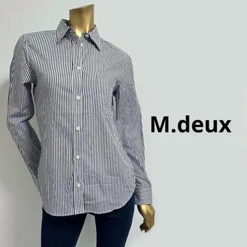 [ 4143 ] M.deux 스트라이프 패턴 긴팔 셔츠 38