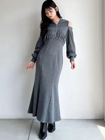 Resexxy 레이어드 후디 원피스