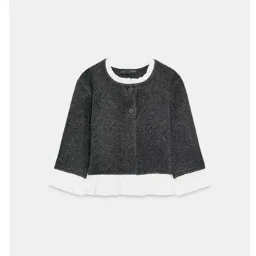 ZARA 포플린 콤비 니트 자켓 완판템