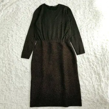 새상품급 아크리스 도킹 니트 원피스 라메 캐시미어 실크