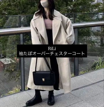 rili 소매 통 오버 체스터 코트 RiLi tokyo 리리