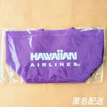 하와이안 항공 보라색 메쉬 토트백 하와이안 에어라인
