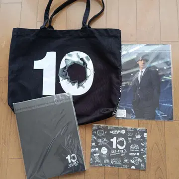 KAT-TUN 10주년 기념 토트백 카메나시 클리어 파일 씰 세트.