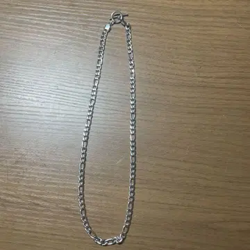 실버 체인 목걸이 약 50cm T자형 클로징